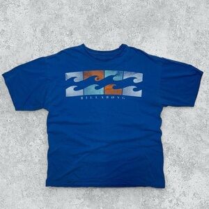 Vintage Billabong Blue Wave Logo Tee Y2K Surf Skater Shirt